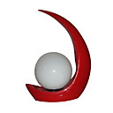 Artistic Resin Table Light in Red Crescent Shape
