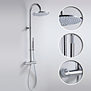 Thermostatic  Shower Faucet with 10 inch Shower Head + Hand Shower