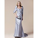 Taffeta Sheath/ Column Square Sweep Train Evening Dress inspired by Helen Mirren at the 83rd Oscar