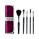 populart-5 stuks compacte borstel set met gratis lederen etui