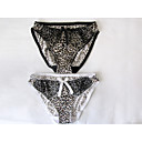6 Pieces Nylon Low Waist Briefs With Bowknot And Lace Party/ Honeymoon Panties