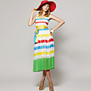 ts colorblock midi vestido