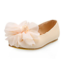 Leatherette Upper Low Heel Flats With Flower Wedding Flower Girl Shoes More Colors Available