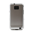 de aluminio y de nuevo el caso de sílice Marco para Samsung i9100 (plata)