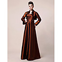 A-line Strapless Floor-length Taffeta Mother of the Bride Dress With A Wrap