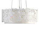 40W Pendant Light with 3 Lights - Floral Featured Cylinder Lampshade