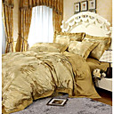 Elegant Jacquard 4-piece Queen-size Duvet Cover Set