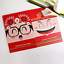Asian Themed Double Side Pringting Cartoon Bride And Groom Design Guest Book