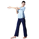 yogayf-Memory-Foam-Yoga Anzug Fitness tragen (blau Kurzarm top + Sport Yoga Hose)