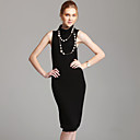 TS Vintage Style Cashmere Turtle Neck Sheath Dress
