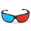 estilo deportivo utilizable re-resina plástica montura de la lente anaglifos azul + rojo gafas 3D