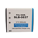 830mAh pile pour appareil photo SLB-0837 pour Samsung i6 PMP, Digimax L60