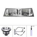 36 inch Undermount Stainless Steel Kitchen Sink (Double bowl)