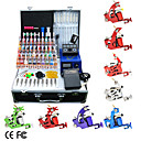 8 Guns Tattoo Kit with LCD Power and 40 Ink + Free Temporary Tattoo 2 Pcs