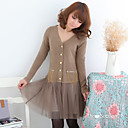 ts cardigan com saia de chiffon