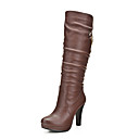 Leatherette Upper Stiletto Heel Mid-Calf Boots With Chain Party/ Evening Shoes More Colors Available