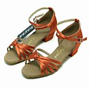 Satin Upper Latin Dance Shoes Ballroom Kids Practice Shoes More Colors