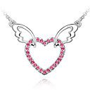  Crystal Angel Heart Necklace