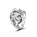 Elegant 18K White Gold Plated Cubic Zirconia Ring (More Colors)