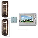 7 Inch LCD Video Door Phone (Pinhole Camera, Support 2 Doors)