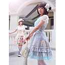 Short Sleeve Knee-length Summer Floral Cotton Sweet Lolita Dress