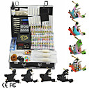 8 kit tattoo armas com lcd fonte de alimentação de tinta e 40