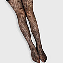 Plus Size Stretch Yarn Fishnet Tights Semi-opaque Hosiery