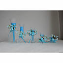 Lily Cup Candle Set - Blue (5 pieces)