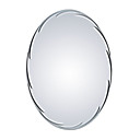 salle de bain miroir oblong avec bord de la bande