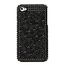Protective Hard Case with Crystals for iPhone 4 (Black)