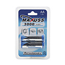  3000mAh 1.2V batterie Ni-MH rechargeables (2 x AA)