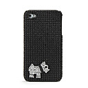 Protective Hard Case with Crystals for iPhone 4 (Little Dog)