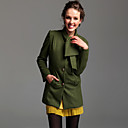 TS Attached Scarf Wool Blend Coat
