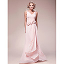 A-line V-neck Floor-length Chiffon Mother of the Bride Dress