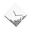 Simple Black And White Numbers Novelty Mute Wall Clock