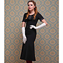 TS VINTAGE Feminine Fishtail Over-Knee Dress
