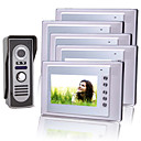 cinco de 7 polegadas TFT colorido LCD de vídeo porta telefone sistema de interfone com câmera à prova d'água (420 TVL)