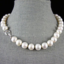 Collana singolo filamento 12-13mm d'acqua dolce perla - 17,5-18 pollici