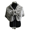 Elegant Rex Rabbit Fur Special Occasion/Wedding Shawl
