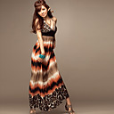 Halter/V-neck Chiffon Maxi Dress (More Colors)