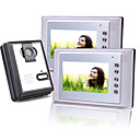 duas de 7 polegadas TFT LCD vídeo porteiro com câmera impermeável quadrado (420 TVL)