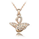  Crystal and Platinum Plated Alloy Necklace (Swan)
