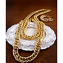 Matching Gold Chain Necklace and Bracelet