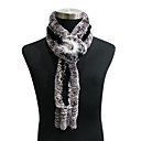 Elegant 100% Handmade Rex Rabbit Fur Casual/Winter Scarf With Rosette