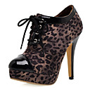 Animal Print And Suede Stiletto Pumps With Laces (More Colors)