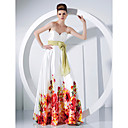 A-line Sweetheart Floor-length Charmeuse And Chiffon Evening Dress