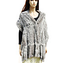 Genuine Rabbit Fur Hood/Poncho