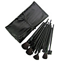 Professional Makeup Brush With Free Case 18PCS (Black)