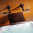Oil-rubbed Bronze  Waterfall Widespread  Bathtub Faucet