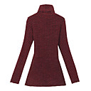básica rayas acogedora blusa de cuello alto